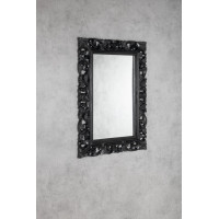 Sapho SCULE zrkadlo vo vyrezávanom ráme 70x100cm, čierna IN167
