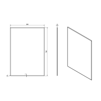 Sapho ACCORD zrkadlo s fazetou 500x700mm, bez úchytu MF436