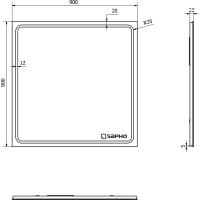Sapho GEMINI zrkadlo s LED osvetlením 900x900mm GM092
