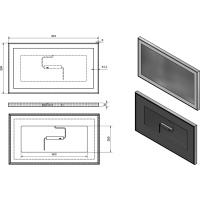Sapho LUMINAR zrkadlo s LED osvetlením v ráme 900x500mm, chróm NL559