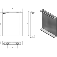 Aqualine KORIN zrkadlo s LED osvetlením a zásuvkou 60x70x12cm KO397
