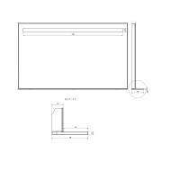 Sapho BRETO zrkadlo s LED osvetlením a policou 1000x608mm BT100