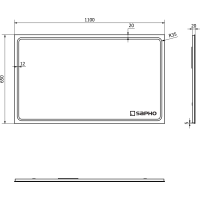 Sapho GEMINI zrkadlo s LED osvetlením 1100x650mm GM110