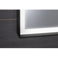 Sapho SORT zrkadlo s LED osvetlením 47x70cm, čierna mat ST047