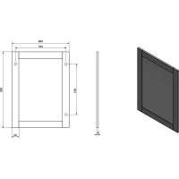 Aqualine FAVOLO zrkadlo v ráme 60x80cm, biela mat FV060