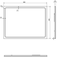 Sapho GEMINI zrkadlo s LED osvetlením 600x800mm GM060