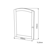 Sapho RETRO zrkadlo v drevenom ráme 650x910mm, starobiela 1685