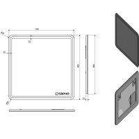 Sapho NYX zrkadlo s LED osvetlením 800x800mm NY080