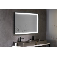 Sapho SORT zrkadlo s LED osvetlením 120x70cm, čierna mat ST120