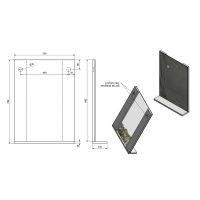 Aqualine BETA zrkadlo s policou 50x70x12cm 57396