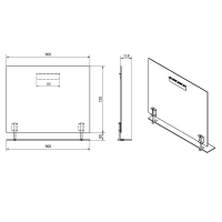 Sapho WEGA zrkadlo s policou 900x800mm 60092-9