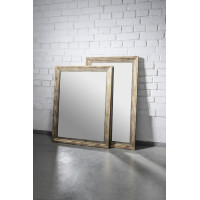 Sapho DEGAS zrkadlo v drevenom ráme 716x916mm, čierna/starobronz NL730