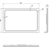 Sapho GEMINI zrkadlo s LED osvetlením 400x600mm GM040