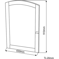 Sapho RETRO zrkadlo v drevenom ráme 650x910mm, buk 735241