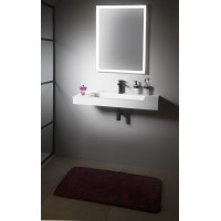 Sapho SORT zrkadlo s LED osvetlením 47x70cm, čierna mat ST047