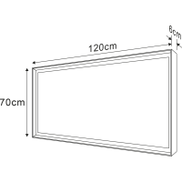 Sapho SORT zrkadlo s LED osvetlením 120x70cm, čierna mat ST120