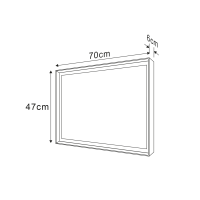 Sapho SORT zrkadlo s LED osvetlením 47x70cm, čierna mat ST047