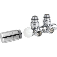 Sapho TWIN pripojovacia sada ventilov termostatická pre stredové pripojenie, pravé, chróm CP3010