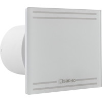 Sapho GLASS kúpeľňový ventilátor axiálny, 8W, potrubie 100mm, biela GS101