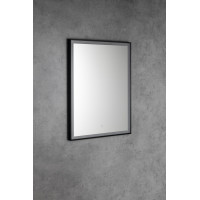 Aqualine CORNA zrkadlo s LED osvetlením 60x80cm, dotykový senzor, stmievateľné, čierna mat CN060