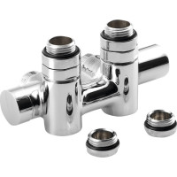 Sapho TWIN COMBI pripojovacia sada ventilov pre stredové pripojenie, pravá, chróm CP461S