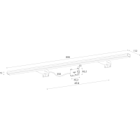 Sapho PANDORA LED svietidlo, 15 W, 808x15x112 mm, chróm (26693CI) E27576CI