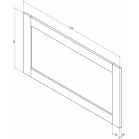 Sapho BRAND zrkadlo v drevenom ráme 1300x700mm, morený smrek BA061S
