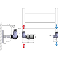 Sapho CORNER pripojovacia sada ventilov termostatická triaxiálna, ľavé prevedenie, chróm CP1011LS