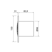 Cata B-10 PLUS kúpeľňový ventilátor, 15W, potrubie 100mm, biela 00981001