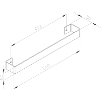 Sapho MAGNIFICA držiak uterákov 510x80 mm, nerez mat IRPA15
