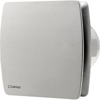 Sapho LEX kúpeľňový ventilátor axiálny s časovačom, 15W, potrubie 100mm, nerez mat LX104