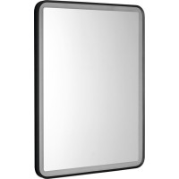 Aqualine SWIDA zrkadlo s LED osvetlením 60x80cm, dotykový senzor, stmievateľné, čierna mat SW060