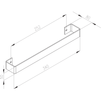 Sapho COLONNA držiak uterákov 340x80 mm, nerez lesk IRPA10