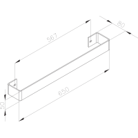 Sapho MAGNIFICA držiak uterákov 650x80 mm, nerez lesk IRPA17