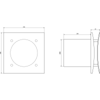 Sapho EIRA kúpeľňový ventilátor axiálny, 15W, potrubie 100mm, biela EI101