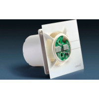Cata E-100 GSTH kúpeľňový ventilátor axiálny s automatom, 4W/8W, potrubie 100mm, striebor 00900600
