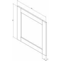 Sapho BRAND zrkadlo v drevenom ráme 800x800mm, morený smrek BA051S