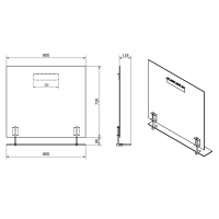 Sapho WEGA zrkadlo s policou 800x800mm, čierna mat 60092-8B