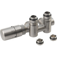 Sapho TWIN COMBI pripojovacia sada ventilov termostatická pre stred.pripojenie, ľavá, nerez mat CP5512S