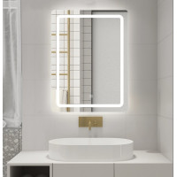 Aqualine SALICA zrkadlo s LED osvetlením 60x80cm, dotykový senzor, stmievateľné SC080