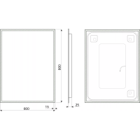 Aqualine TAURI zrkadlo s LED osvetlením 60x80cm TW260