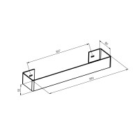 Sapho TABELLA držiak uterákov 390 mm, nerez mat MI390