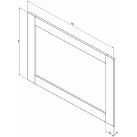 Sapho BRAND zrkadlo v drevenom ráme 1000x800mm, morený smrek BA056S