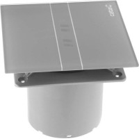 Cata E-100 GSTH kúpeľňový ventilátor axiálny s automatom, 4W/8W, potrubie 100mm, striebor 00900600