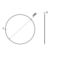 Sapho RENGAS okrúhle zrkadlo s fazetou ø 80cm, bez úchytu RG080