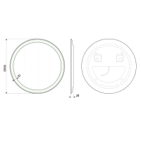 Aqualine NOA okrúhle zrkadlo s LED osvetlením ø 60cm OM260
