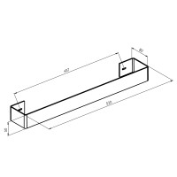 Sapho TABELLA držiak uterákov 520 mm, biela mat MI520W