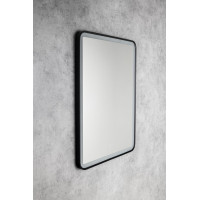 Aqualine SWIDA zrkadlo s LED osvetlením 60x80cm, dotykový senzor, stmievateľné, čierna mat SW060