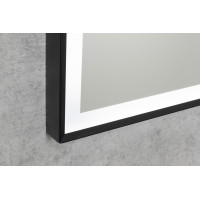 Aqualine CORNA zrkadlo s LED osvetlením 60x80cm, dotykový senzor, stmievateľné, čierna mat CN060