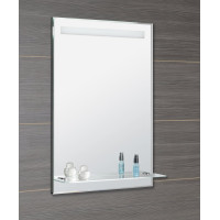 Aqualine Zrkadlo s LED osvetlením a policou 60x80cm, kolískový vypínač ATH53